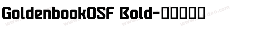 GoldenbookOSF Bold字体转换